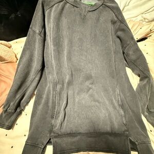 Free People Women's Gray Crewneck Sweater